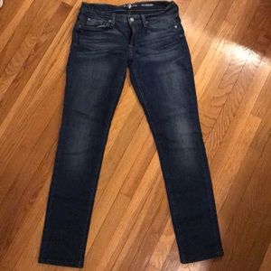 7 For All Mankind- straight leg dark wash jeans